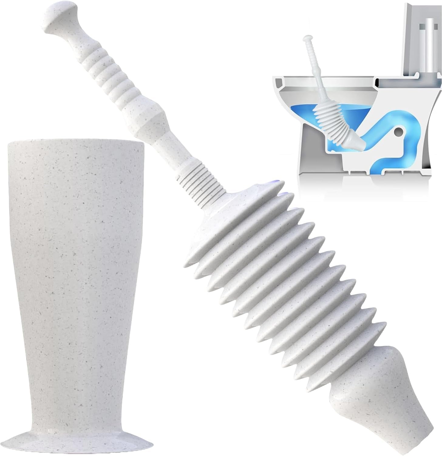 World'S Best Toilet Plunger - Plunger Toilet Unblocker Heavy Duty - Plungers for Unblocking - Unique Strongest Unblocker Tool - Plungers for Unblocking - Clog Remover Tool