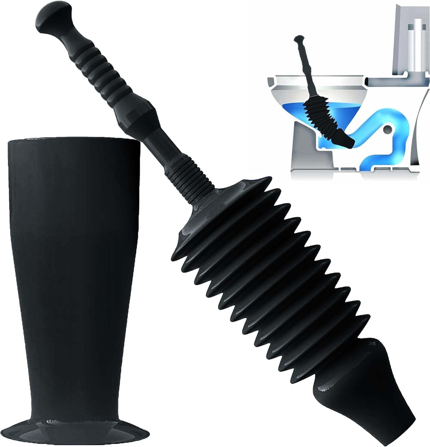 World'S Best Toilet Plunger - Plunger Toilet Unblocker Heavy Duty - Plungers for Unblocking - Unique Strongest Unblocker Tool - Plungers for Unblocking - Clog Remover Tool