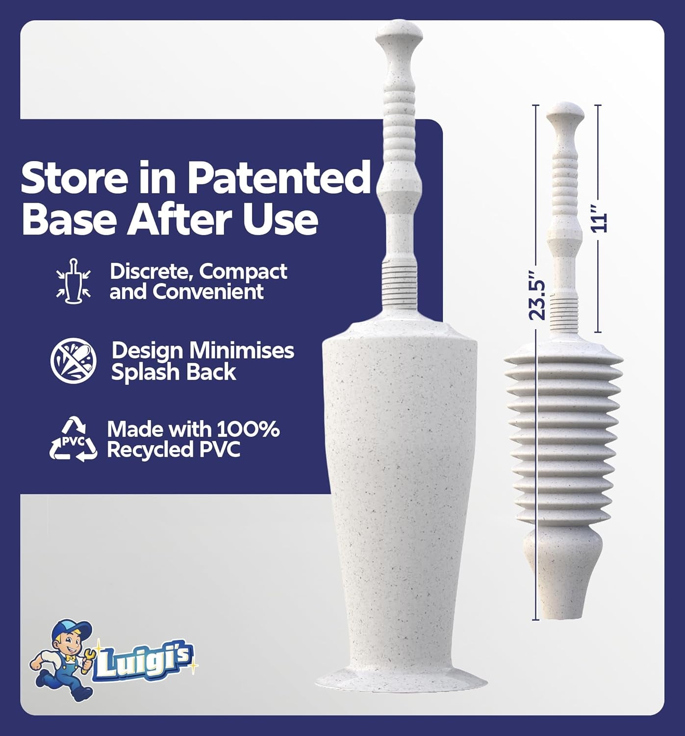 World'S Best Toilet Plunger - Plunger Toilet Unblocker Heavy Duty - Plungers for Unblocking - Unique Strongest Unblocker Tool - Plungers for Unblocking - Clog Remover Tool