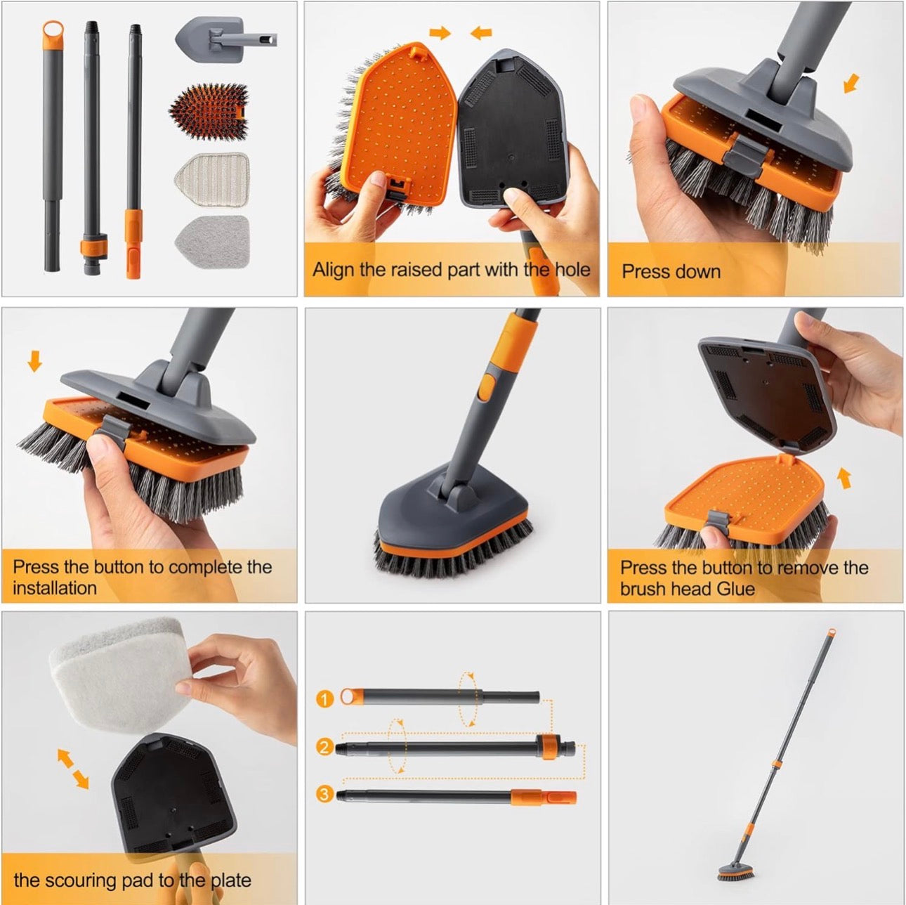 Shower Scrubber,4-In-1